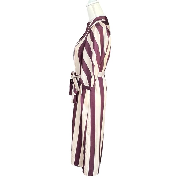 Ann Taylor Striped Balloon Sleeve Midi Dress | Size Small - Picture 5 of 13